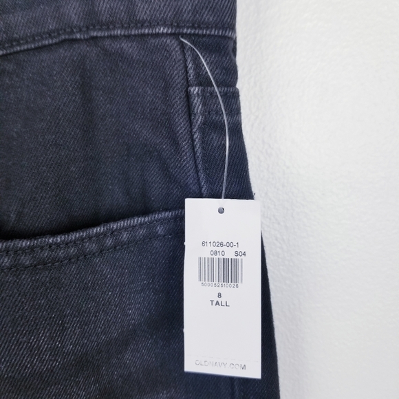 Old Navy Black Ski-Hi Straight High Rise Jeans - Picture 4 of 9